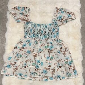 100% Cotton Floral Print Women's Top Size Small